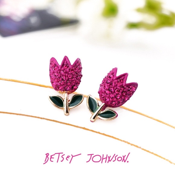 Betsey Johnson Tulip Earrings - Picture 5 of 7